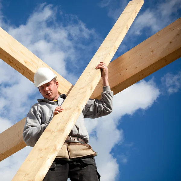 Authentic construction worker — Stock Image Authentic construction worker Stock Photo