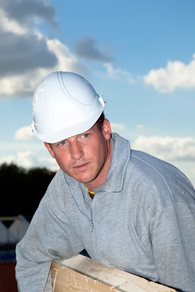 Retrato trabajador de la construcción — Foto de Stock