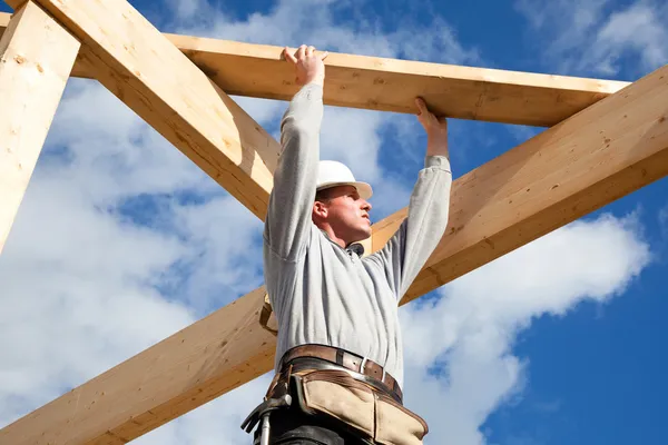Authentic construction worker Stock Photo