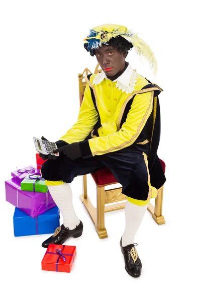 Zwarte piet sinterklaas (black pete) — Stock Photo, Image