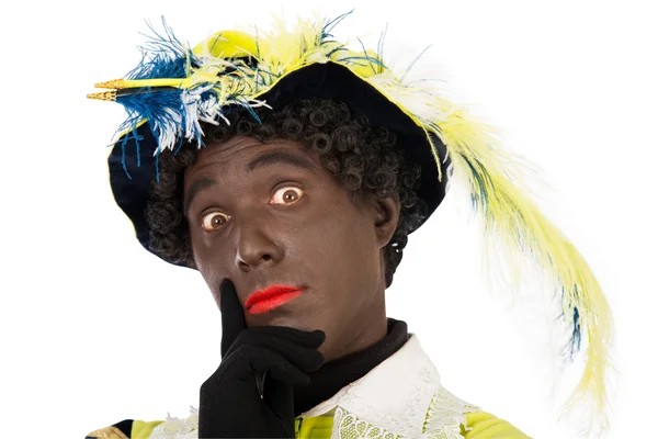 Zwarte piet sinterklaas (black pete) — Stock Photo, Image