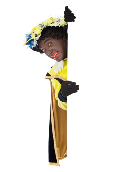 Zwarte piet sinterklaas (black pete) — Stock Photo, Image