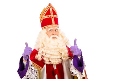 beyaz zemin üzerinde mutlu sinterklaas
