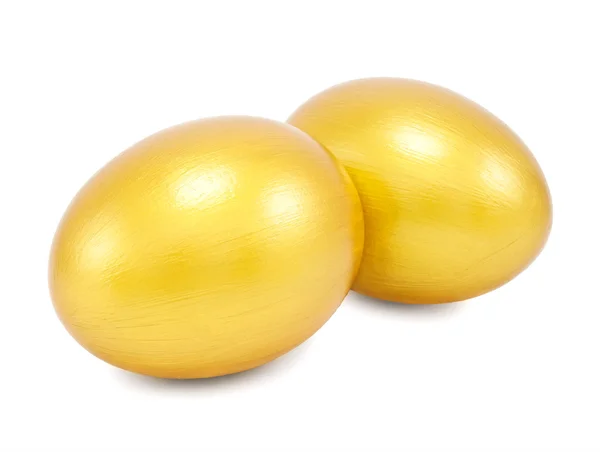 Zwei goldene Eier — Stockfoto