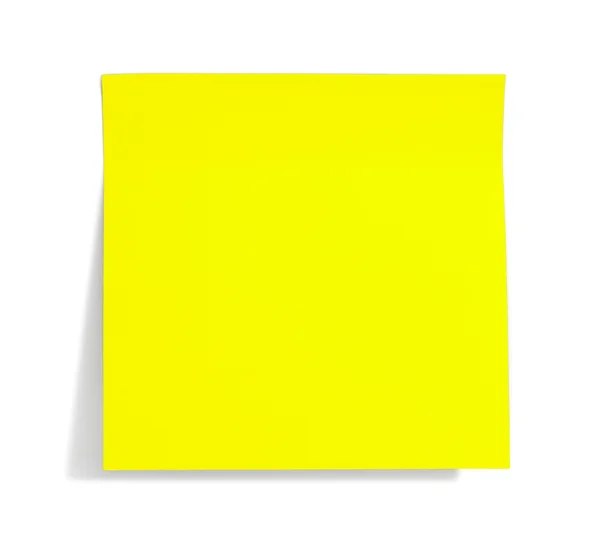 Green sticky note with shade on white — Stock Photo, Image