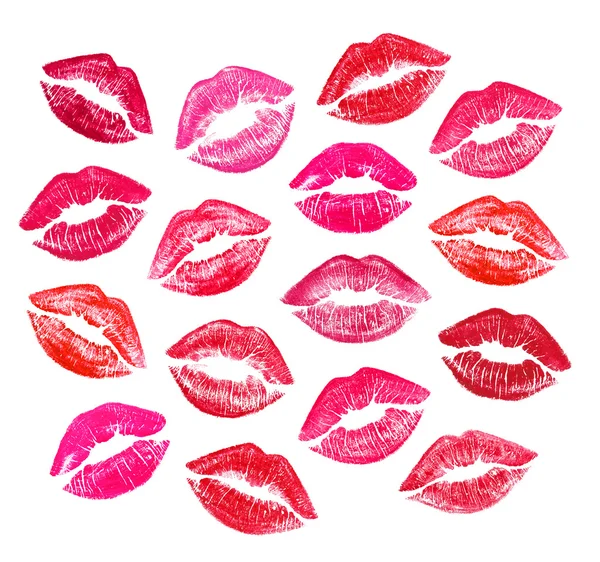 Conjunto de hermosos labios rojos Fotos De Stock Sin Royalties Gratis