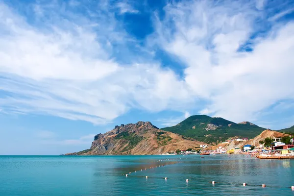 Summer landscape with mountains and sea — Stock Photo, Image