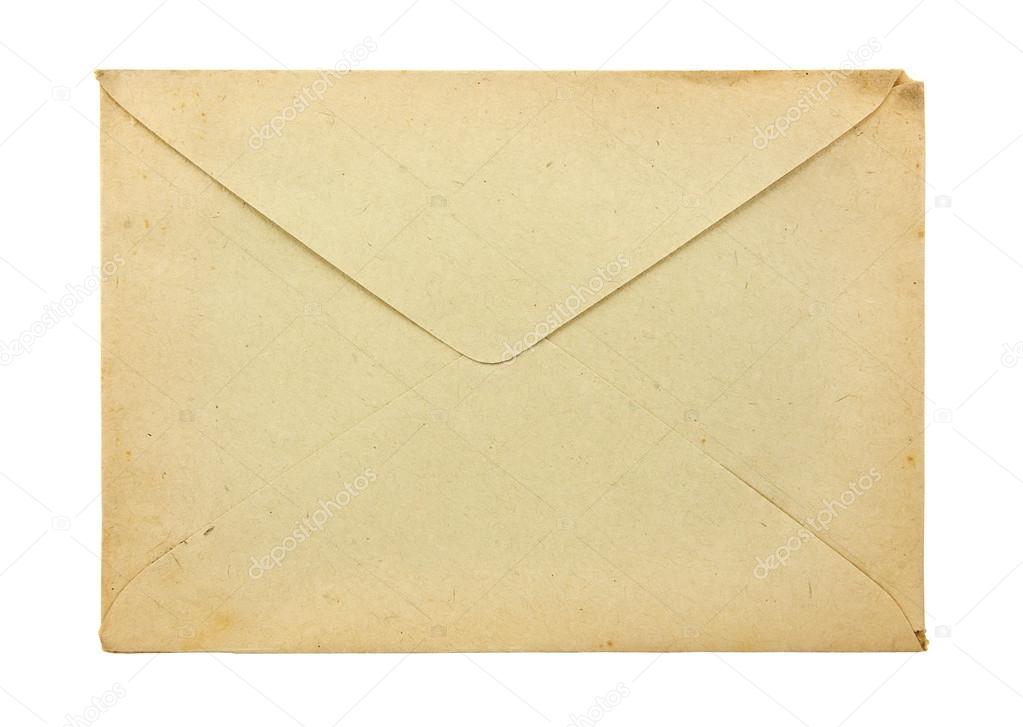 Vintage envelope isolated on white background Photos