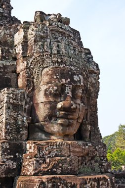 angkor wat yüzüne oyulmuş eski