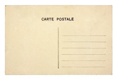 Beyaz arka plan üzerinde izole eski vintage kartpostal