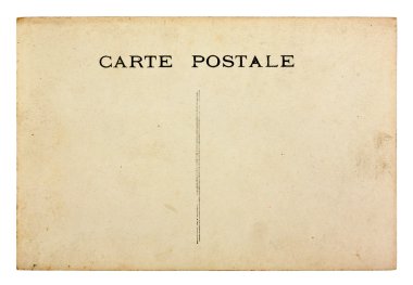 Beyaz arka plan üzerinde izole eski vintage kartpostal