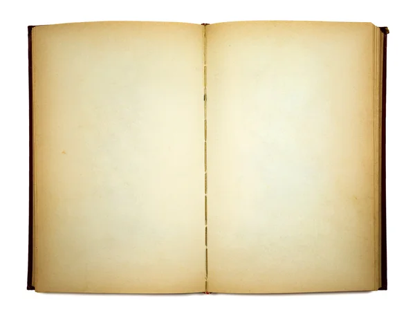 Old open book on white — Stock Photo, Image