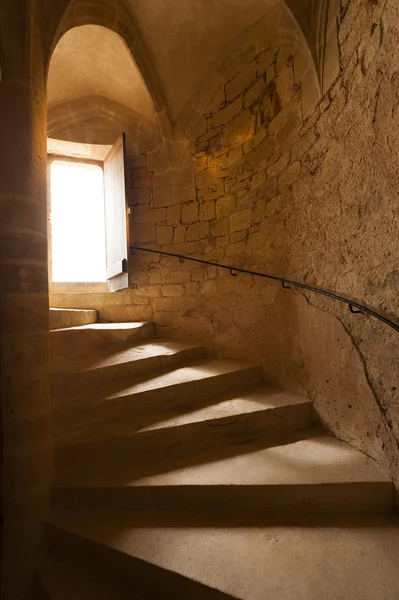 Spiral staircase in stone — Stock Photo, Image