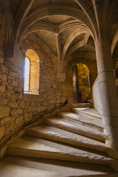 Średniowieczne spiralne schody — Zdjęcie stockowe