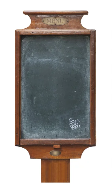 Antique menu board, isolated — Stock Photo, Image