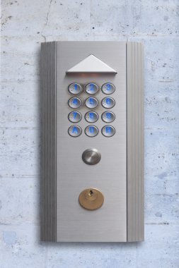 Dahili telefon zil paneli, izole