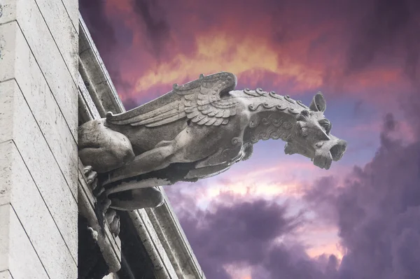 Gargoyles i notre dame — Stockfoto