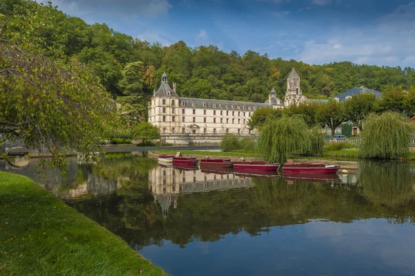 Kota abad pertengahan Brantome — Stok Foto