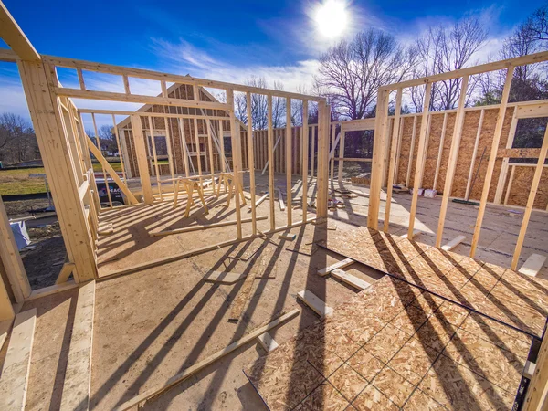 New house framing construction — Stock Photo, Image