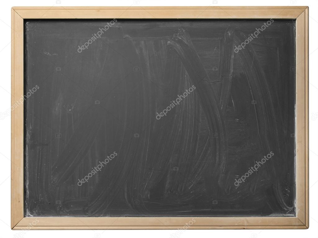 School blackboard isolated on white background