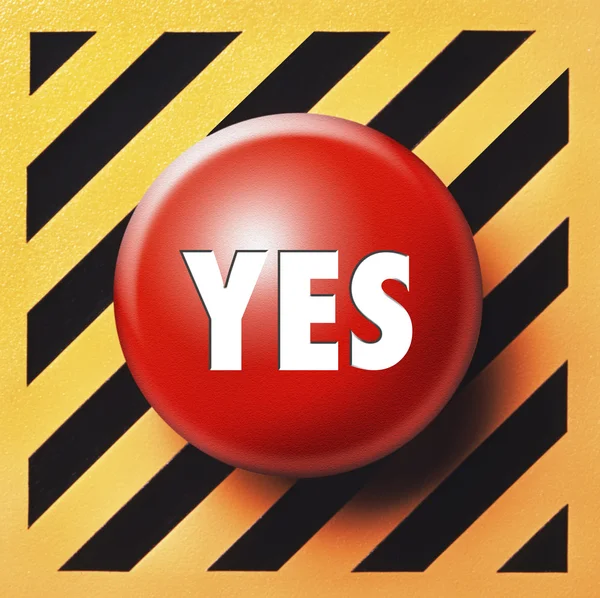 Yes-knappen — Stockfoto