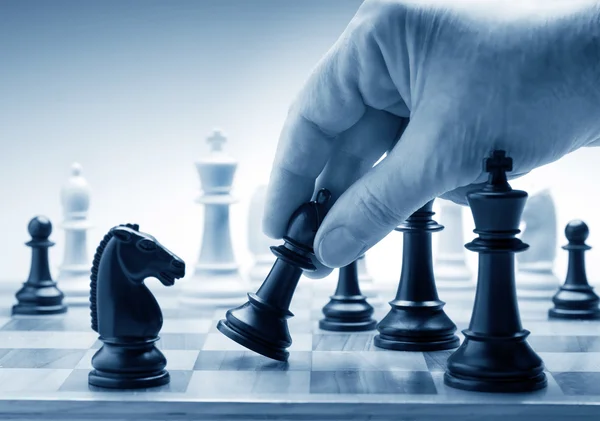 Chess conflict — Stock Photo, Image