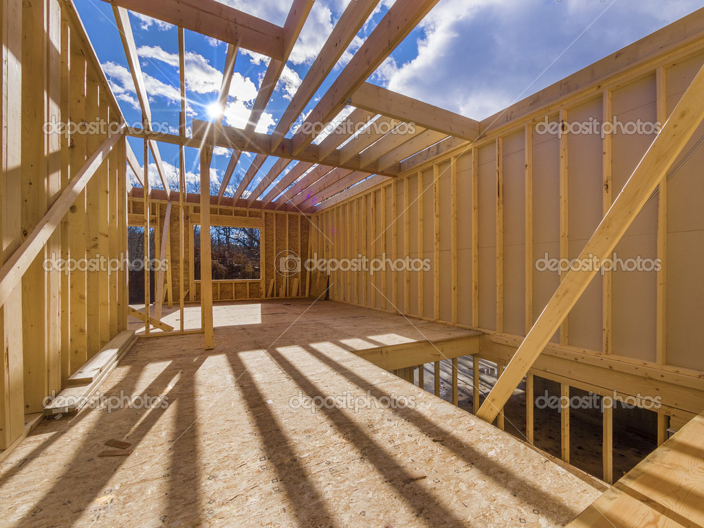 New House Framing Construction Stock Photo C Sonar 43060137