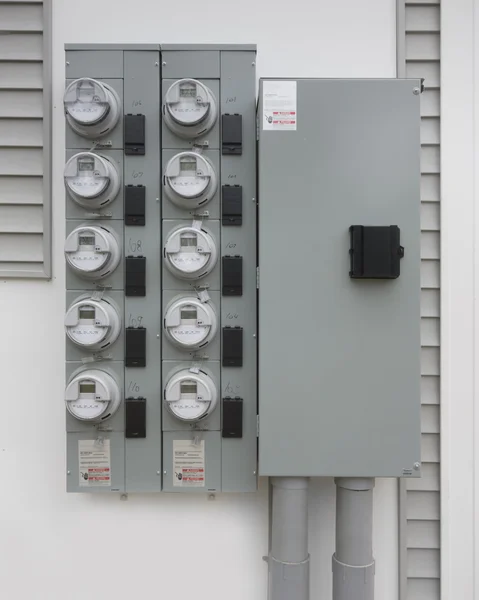 Power supply panel and meter — Stock Photo, Image