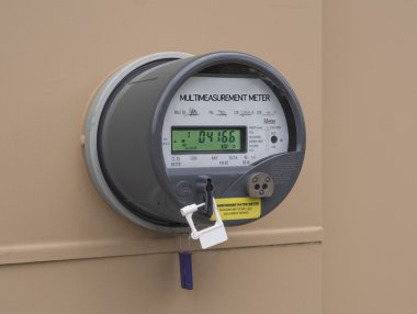 Electric utility meter clipart