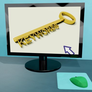 Keywords Key On Computer Shows Online Optimization clipart