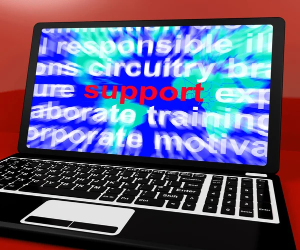 Supporto Word sul computer portatile che mostra aiuto e assistenza — Foto Stock