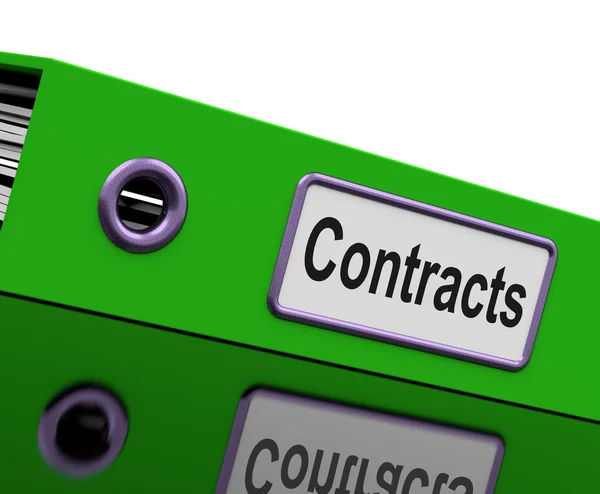 Contract bestand toont juridische zaken overeenkomsten — Stockfoto