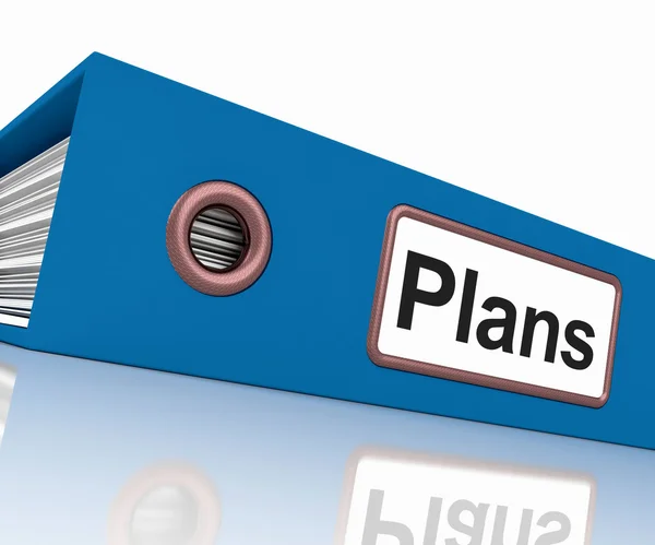 Plans File As Contains Targets And Goals — Stock Photo, Image