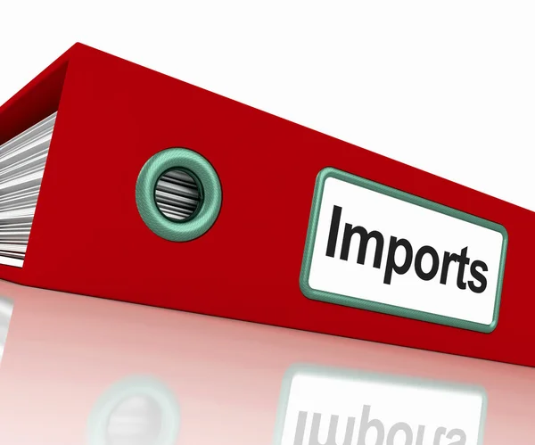 Fichier d'importation montrant l'importation de marchandises et de produits — Photo