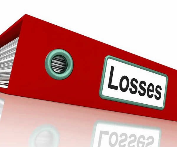 Losses File Contains Accounting Documents And Reports — Stock Photo, Image