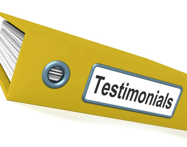 Testimonials File Showing Recommendations And Tributes — Stok fotoğraf