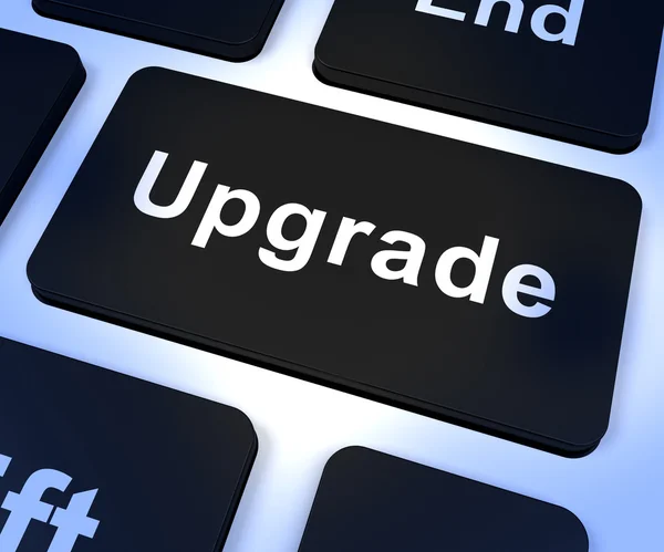 Upgrade-Computer-Schlüssel zeigt Software-Update oder Installation beheben — Stockfoto