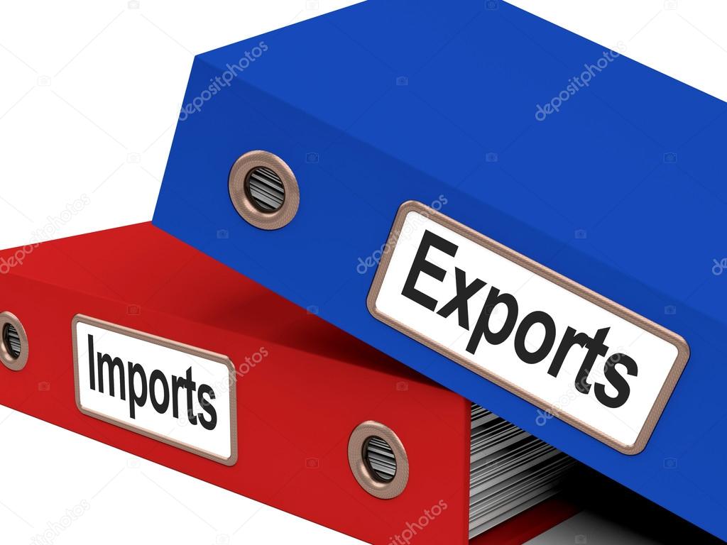 Export And Import Files Showing International Trade Or Global Co