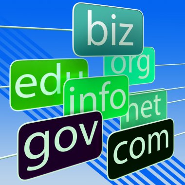 Yeşil url kelimeleri gösterir org biz com edu