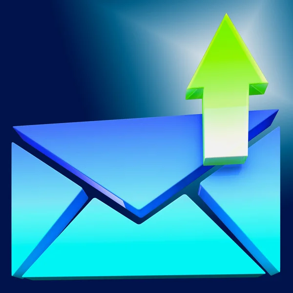 Symbole de l'enveloppe Affiche un courriel ou un contact — Photo
