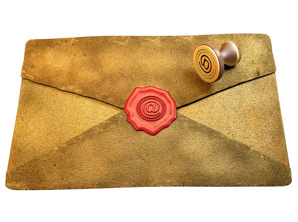 Envelope selado mostra mensagem privada enviado — Fotografia de Stock