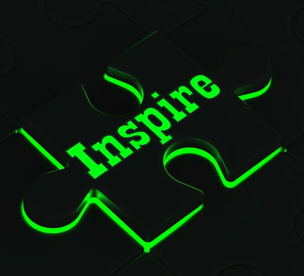 Inspirálni Puzzle Bemutatás bátorítás és inspiráció — Stock Fotó