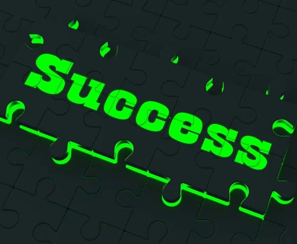 Success Puzzle Showing Successful Strategies — Stock Photo, Image