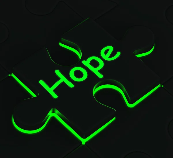 Remélem, Puzzle mutatja, kívánságait és reményeit — Stock Fotó
