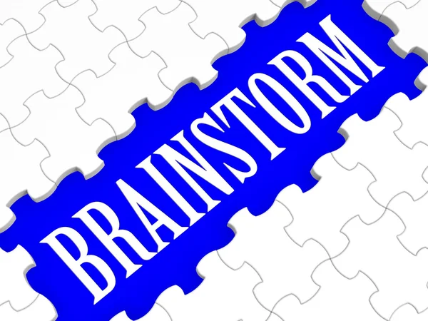 Brainstormen puzzel weergegeven: creatieve ideeën — Stockfoto