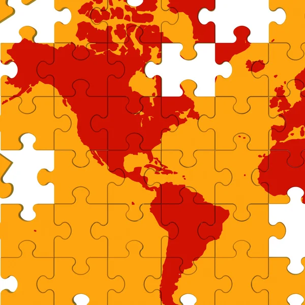 Mapa de América Muestra Calentamiento Global —  Fotos de Stock