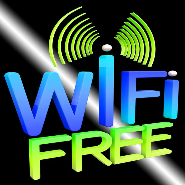 Bright Wifi Internet Symbol Shows Coverage Or Connection — Stock Photo, Image