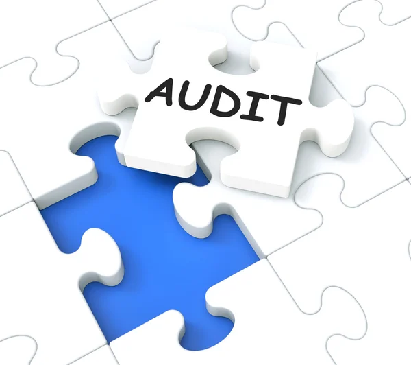 Audit Puzzle Shows Auditing And Reports — Stock Photo, Image