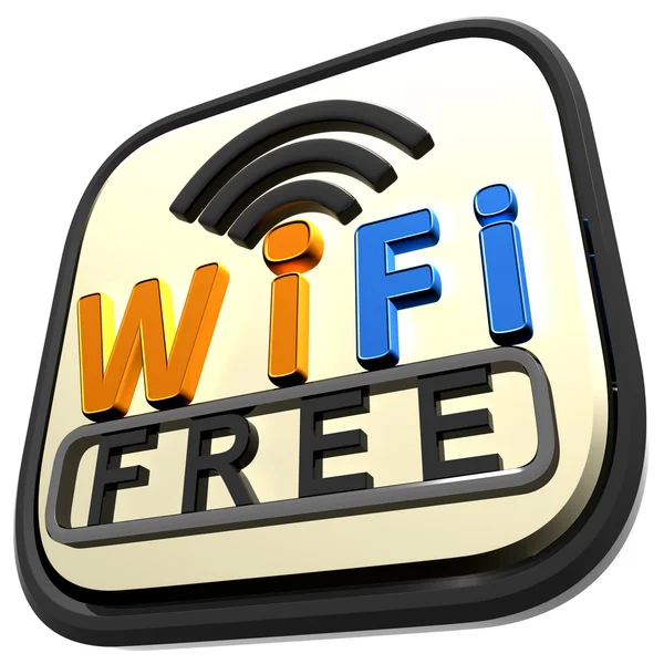 Orange Wifi Free Internet Shows Wireless Connecting — Stock Photo, Image