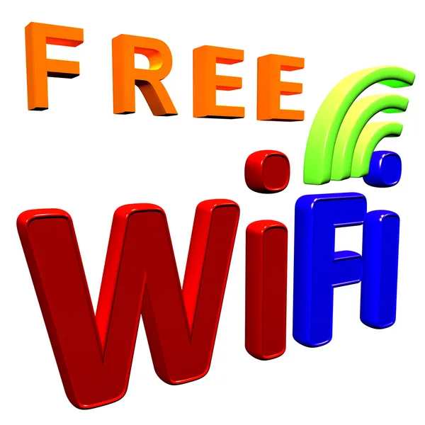 Wifi gratis Símbolo de Internet muestra la conexión —  Fotos de Stock